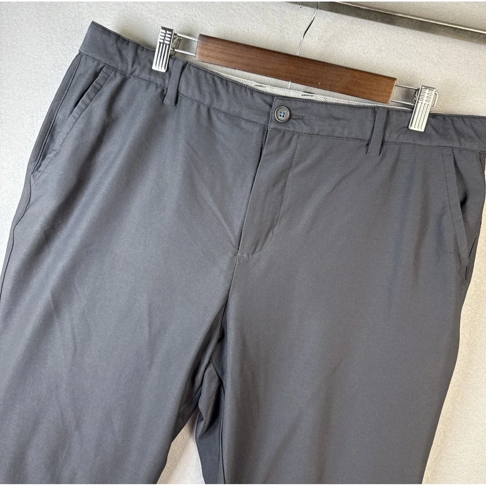 Adidas Golf Pants Mens 38x32 AdiPure Tech Stretch Trousers Dark Gray Tapered EUC